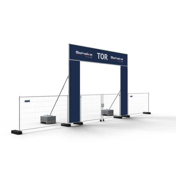 Mobile fence support strut | Height: approx. 1.00 m, for 1.20 m Mobile fence | galvanized, with clamp, without ground peg